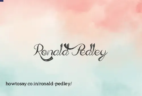 Ronald Pedley