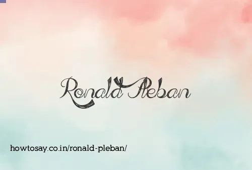 Ronald Pleban
