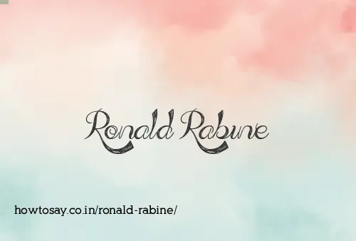 Ronald Rabine