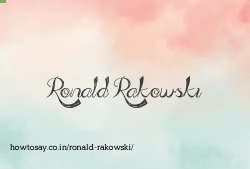 Ronald Rakowski