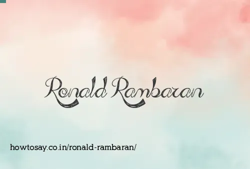Ronald Rambaran