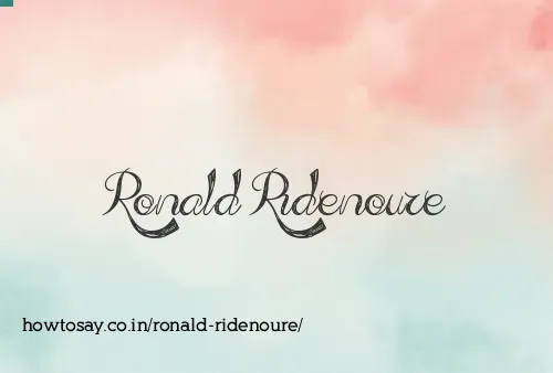 Ronald Ridenoure