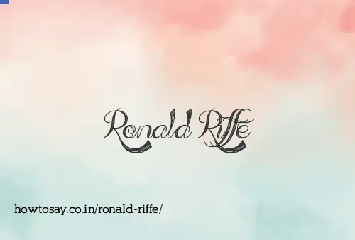 Ronald Riffe