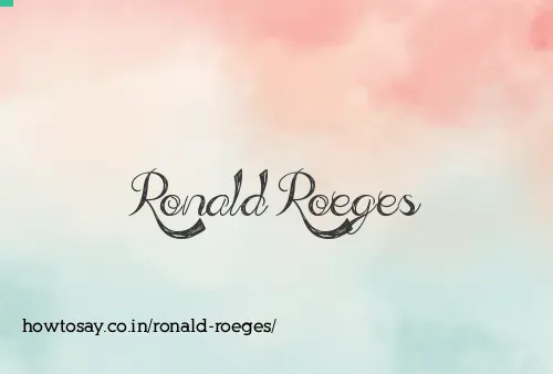 Ronald Roeges