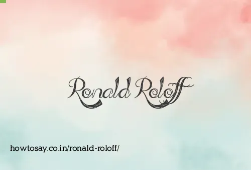Ronald Roloff