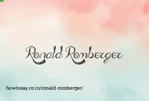 Ronald Romberger