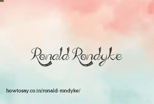 Ronald Rondyke