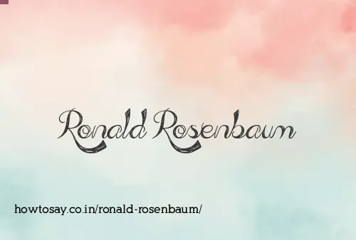 Ronald Rosenbaum