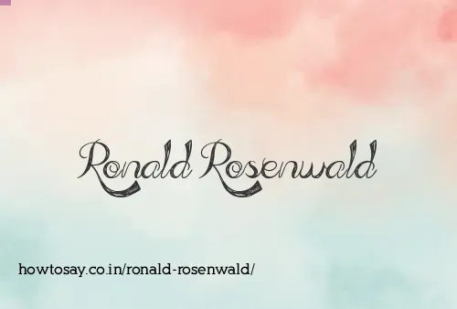 Ronald Rosenwald