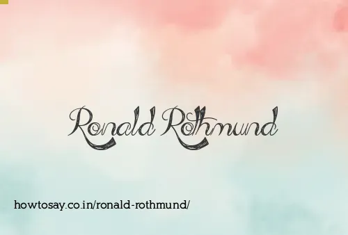 Ronald Rothmund