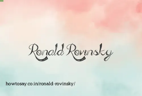 Ronald Rovinsky
