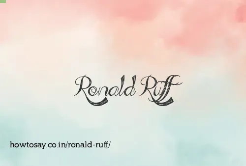 Ronald Ruff