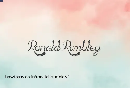 Ronald Rumbley