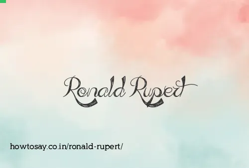 Ronald Rupert