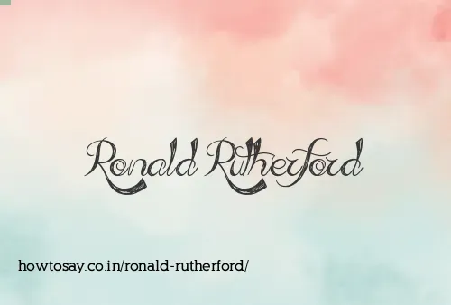 Ronald Rutherford