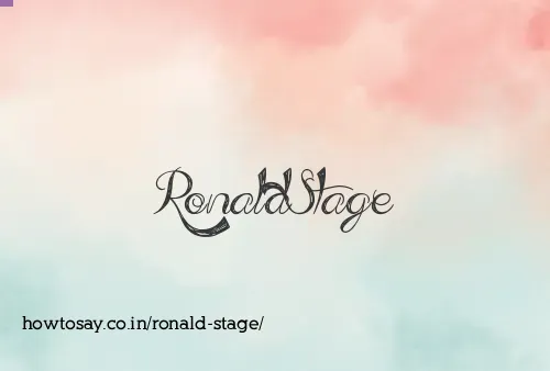 Ronald Stage