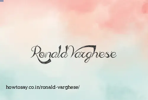 Ronald Varghese