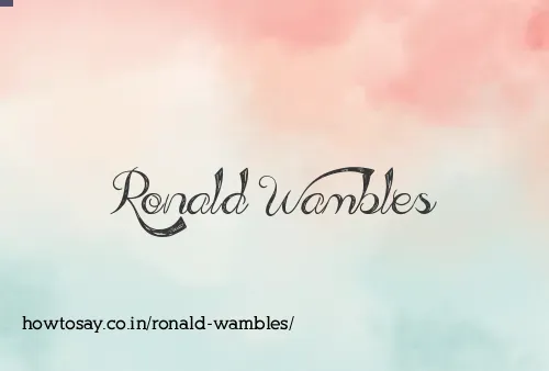 Ronald Wambles