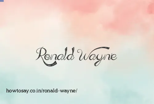 Ronald Wayne