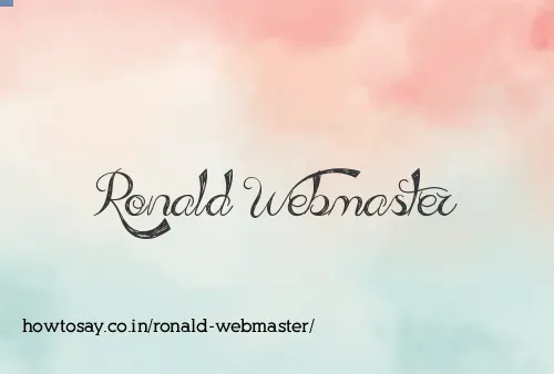 Ronald Webmaster