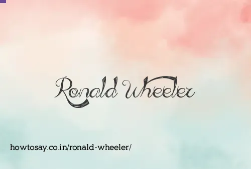 Ronald Wheeler