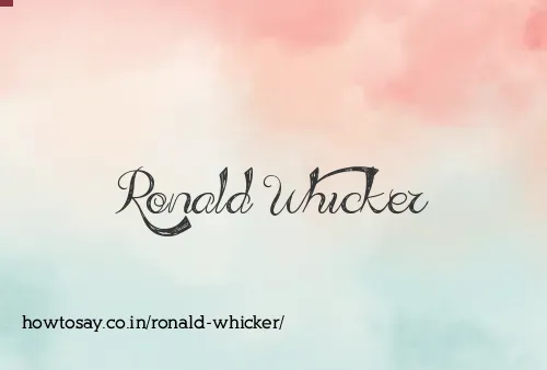 Ronald Whicker