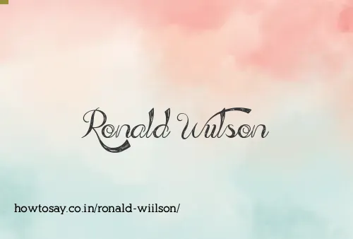 Ronald Wiilson