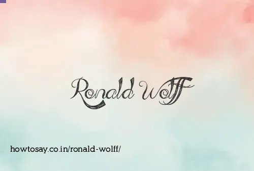 Ronald Wolff
