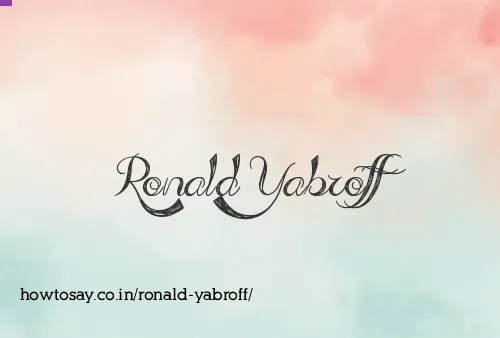 Ronald Yabroff