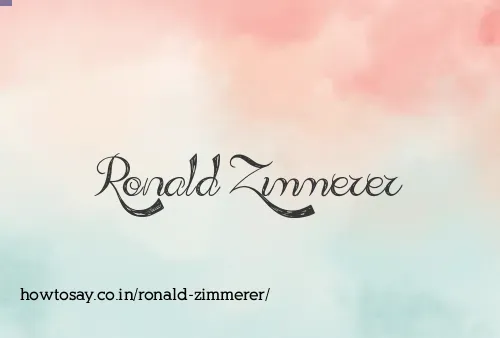 Ronald Zimmerer