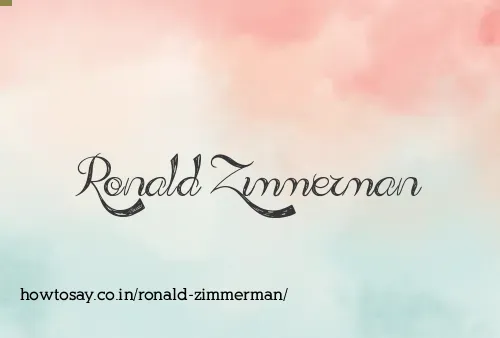 Ronald Zimmerman