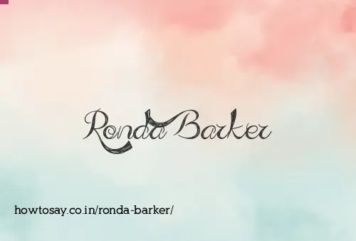 Ronda Barker