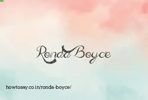Ronda Boyce