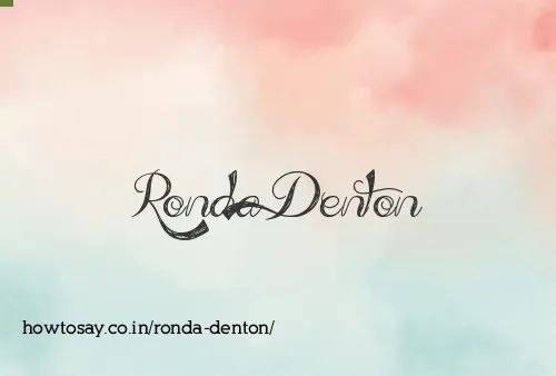 Ronda Denton