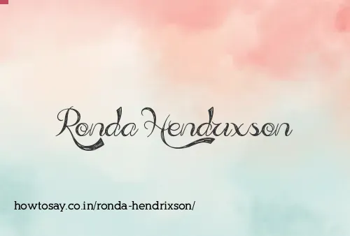 Ronda Hendrixson