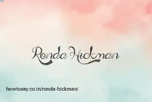 Ronda Hickman