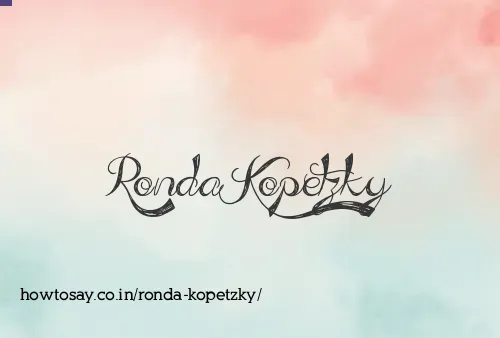 Ronda Kopetzky