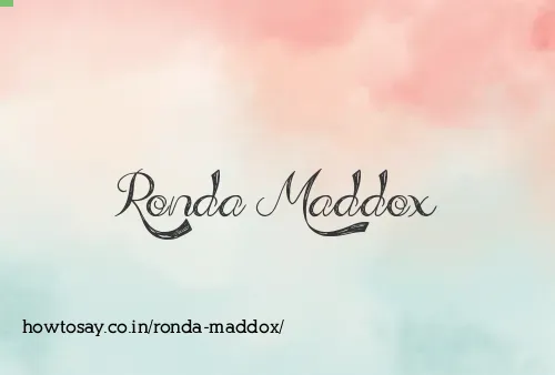 Ronda Maddox