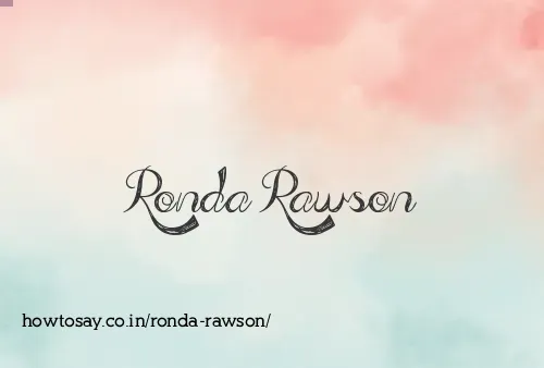 Ronda Rawson