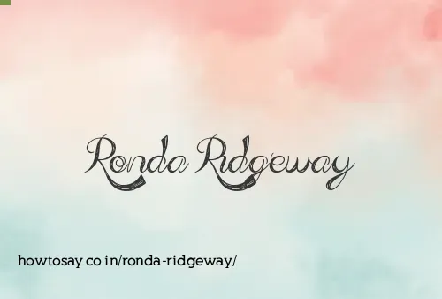 Ronda Ridgeway