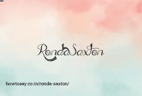 Ronda Saxton