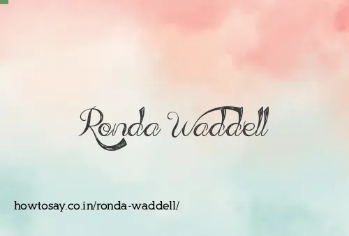 Ronda Waddell