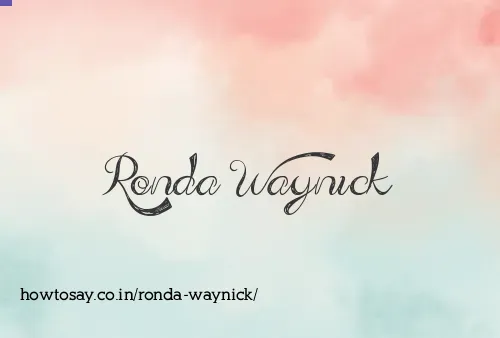 Ronda Waynick