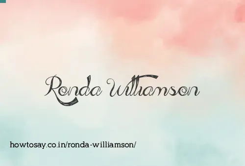 Ronda Williamson