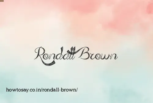 Rondall Brown