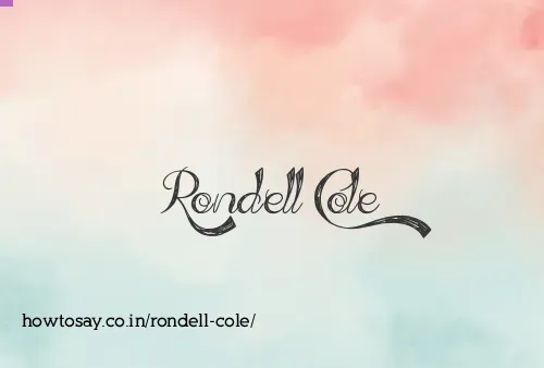Rondell Cole