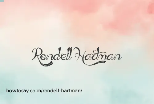 Rondell Hartman