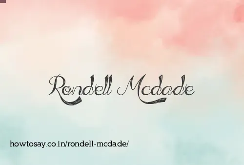 Rondell Mcdade