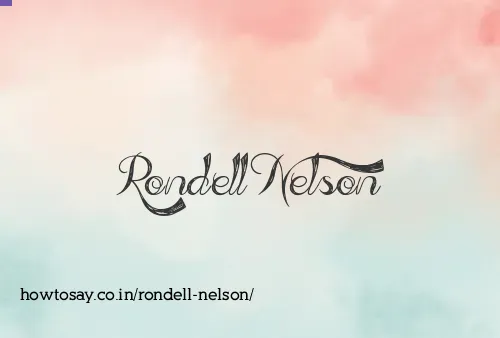 Rondell Nelson