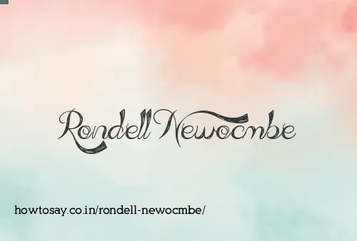 Rondell Newocmbe